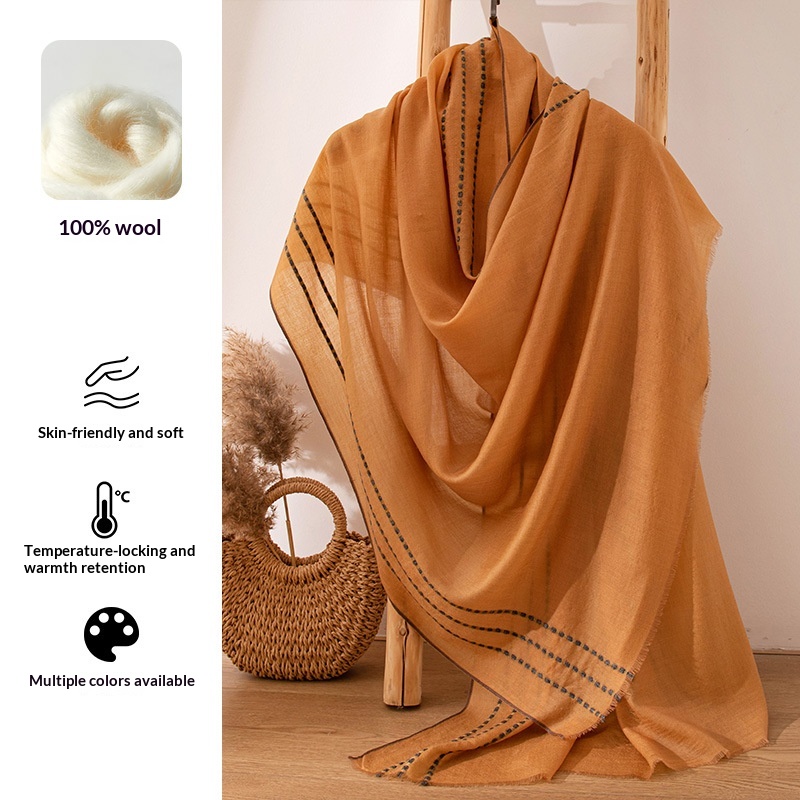 100% Wool Scarf Ultra Soft Lar - Pashmina Wrap Large recension och pris