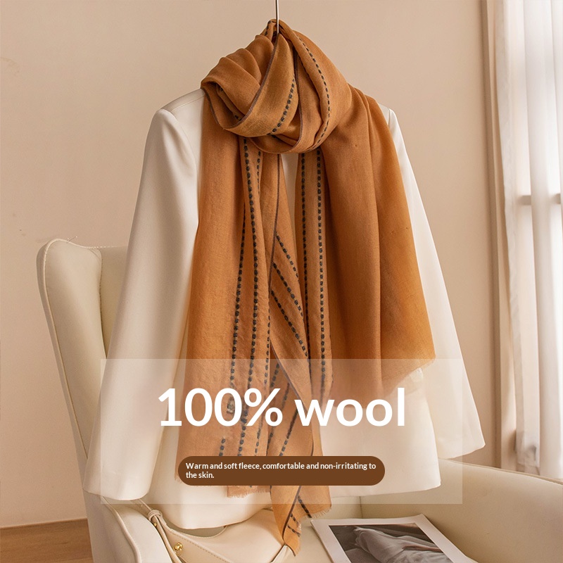 100% Wool Scarf Ultra Soft Lar - Pashmina Wrap Large recension och pris