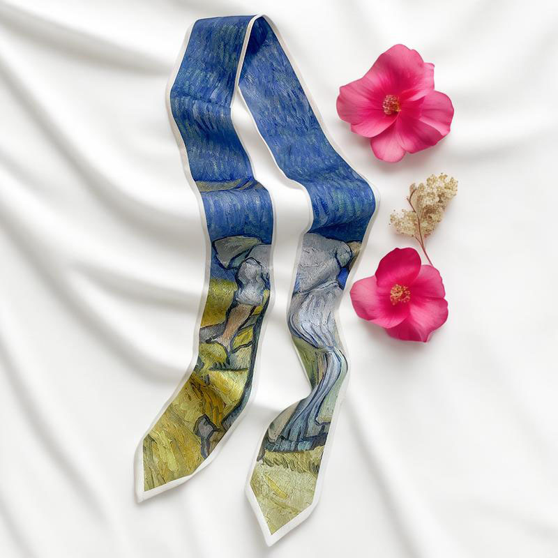 Prints Long Hairband Skinny Ne - Silk Neck Scarf recension och pris