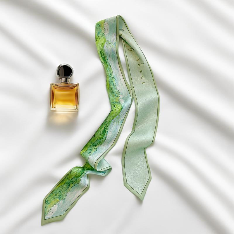 Prints Long Hairband Skinny Ne - Silk Neck Scarf recension och pris