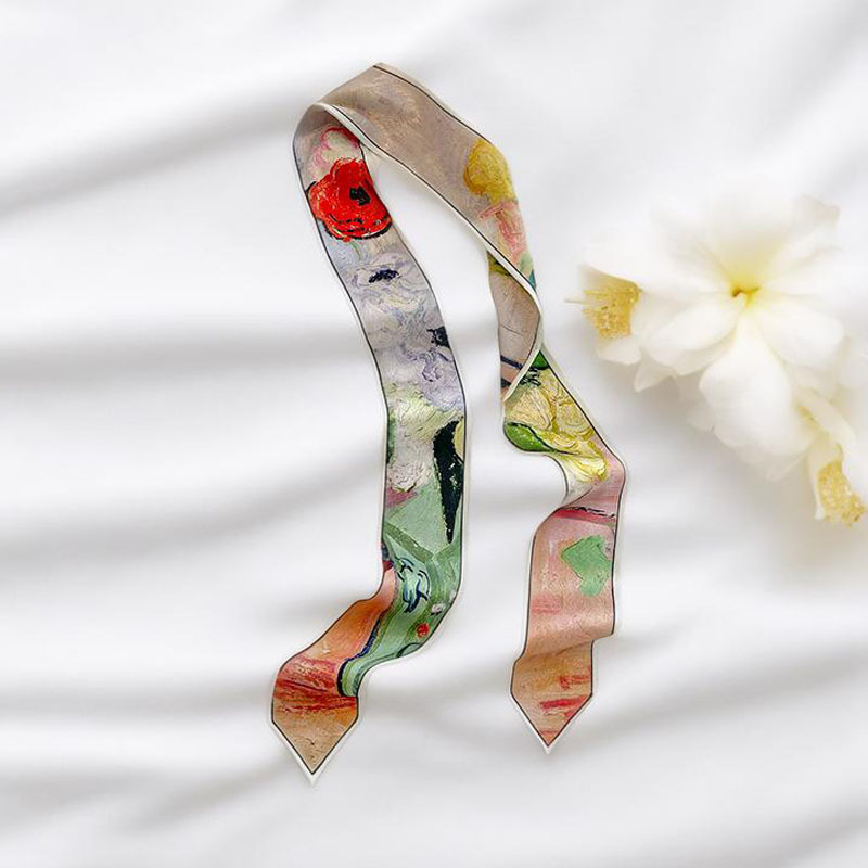 Prints Long Hairband Skinny Ne - Silk Neck Scarf recension och pris